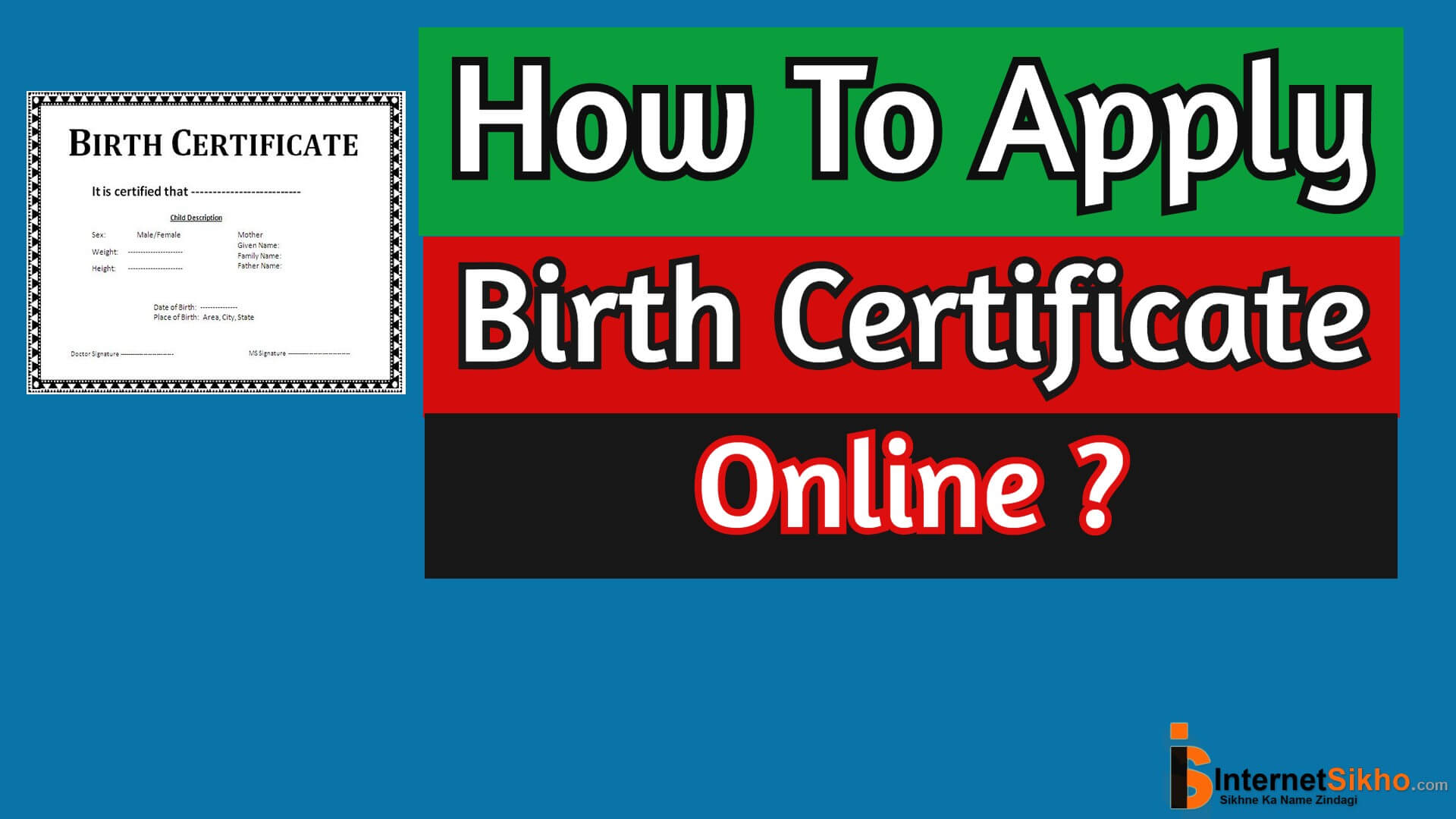 How To Apply BIrth Certificate Online?